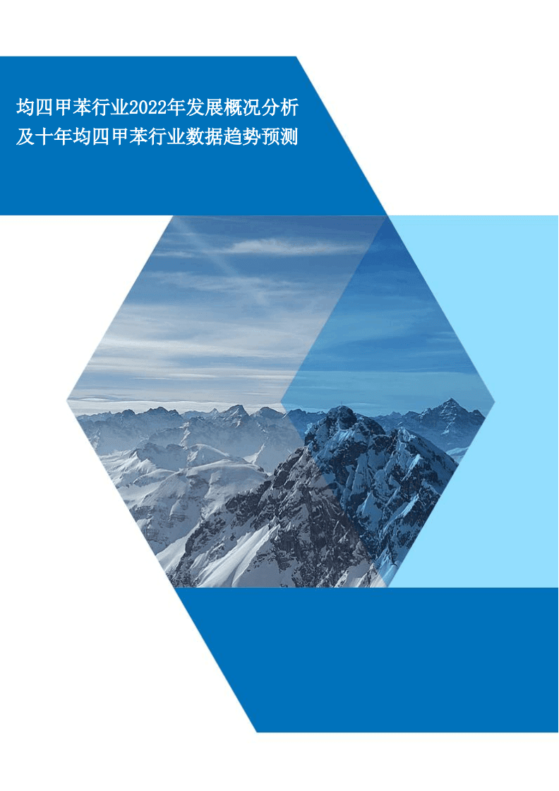 均四甲苯行業(yè)2022年發(fā)展概況分析及未來十年均四甲苯行業(yè)數(shù)據(jù)趨勢預測.docx
